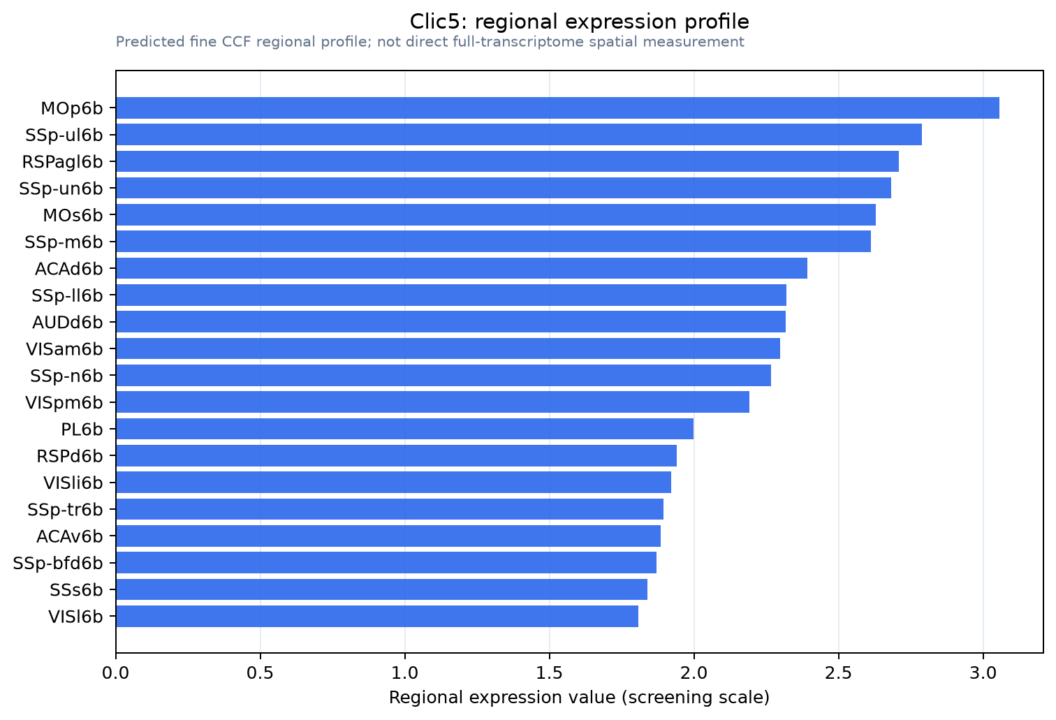 Clic5 regional expression profile