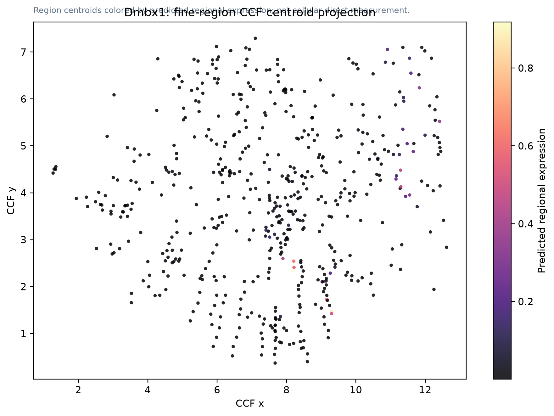 Dmbx1 CCF fine-region map